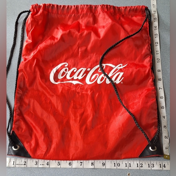 Coca-Cola Red Drawstring Bag and Stainless Steel Insulated Tumbler Set - Picture 2 of 11